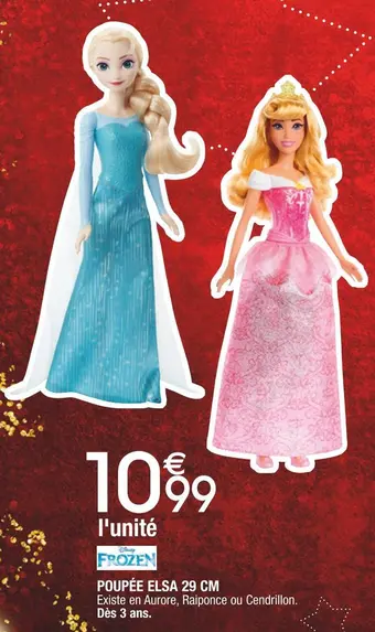 Cora x Carrefour Poupée elsa 29 cm offre