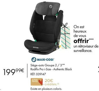 Aubert Maxi-cosi siège-auto groupe 2 / 3 offre