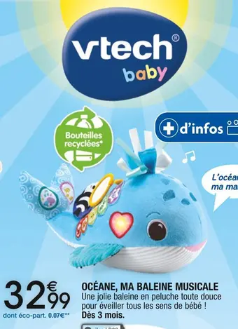 Vtech baby océane, ma baleine musicale