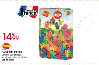 Cora x Carrefour Abrick / ecoiffier baril 200 pièces offre
