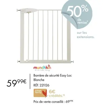 Munchkin barrière de sécurité easy loc