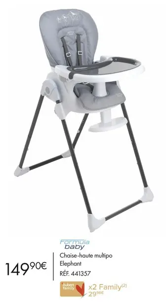 Formula baby chaise-haute multipo elephant
