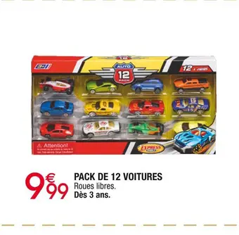 Pack de 12 voitures