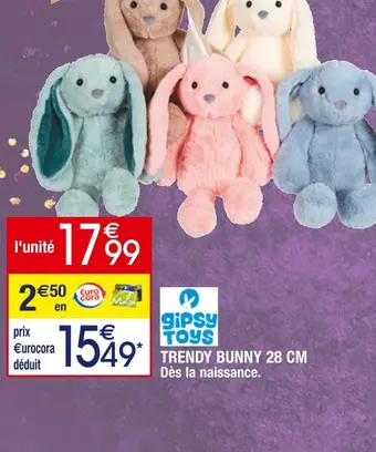 Gipsy toys trendy bunny 28 cm