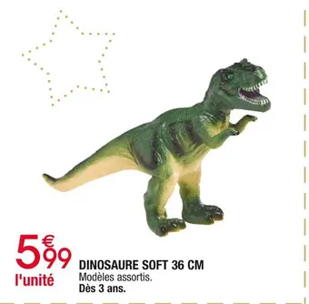 Cora x Carrefour Dinosaure soft 36 cm offre