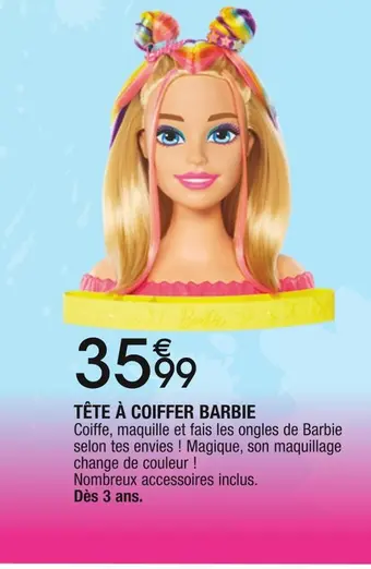 Cora x Carrefour Barbie tête à coiffer offre