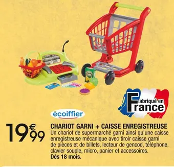 Ecoiffier chariot garni + caisse enregistreuse