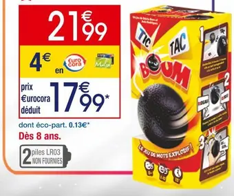 Cora x Carrefour Tic tac boum offre