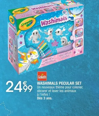 Cora x Carrefour Goliath / crayola washimals pecular set offre