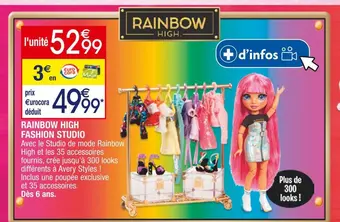 Rainbow high fashion studio