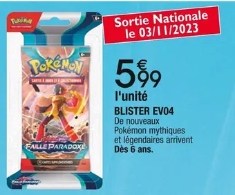 Cora x Carrefour Pokemon blister ev04 offre