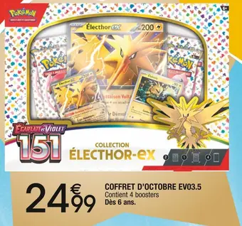 Cora x Carrefour Pokémon coffret d’octobre ev03.5 offre