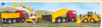 Bruder camion benne man et engins tp