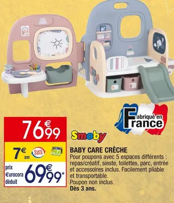 Cora x Carrefour Smoby baby care crèche offre
