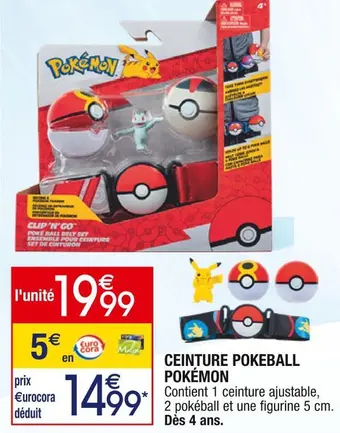 Cora x Carrefour Pokémon ceinture pokeball offre