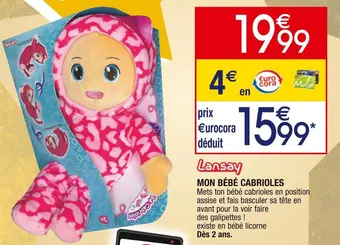 Cora x Carrefour Lansay mon bébé cabrioles offre