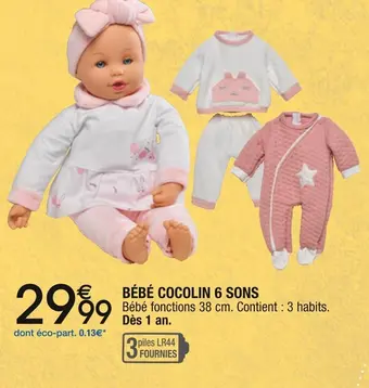 Cora x Carrefour Bébé cocolin 6 sons offre