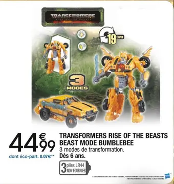 Transformers rise of the beasts beast mode bumblebee