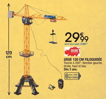 Cora x Carrefour Dickie spielzeug grue 120 cm filoguidée offre