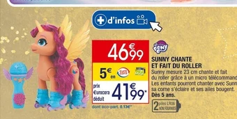 Sunny chante et fait du roller