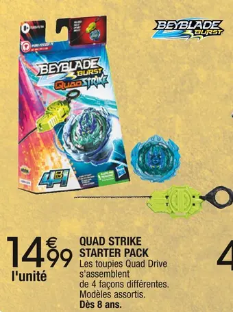 Cora x Carrefour Beyblade quad strike starter pack offre