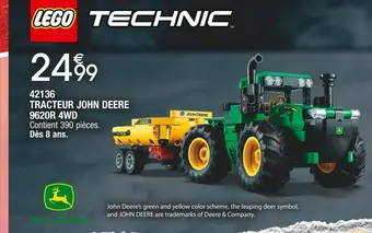 Cora x Carrefour Lego tracteur john deere 9620r 4wd offre