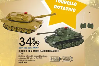 Cora x Carrefour Coffret de 2 tanks radiocommandés 1/32e offre