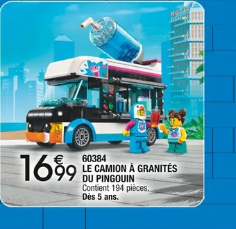 Cora x Carrefour Lego 60384 le camion à granités du pingouin offre