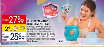 Cora x Carrefour Chaudron magie des eléments eau offre