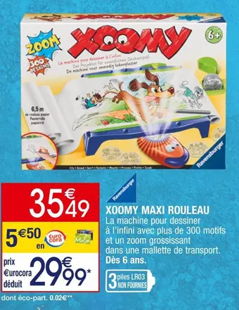 Cora x Carrefour Xoomy maxi rouleau offre