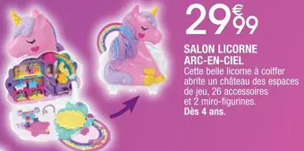 Cora x Carrefour Salon licorne arc-en-ciel offre