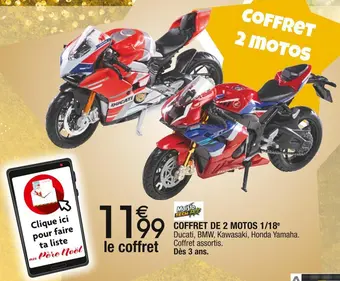 Cora x Carrefour Maisto coffret de 2 motos 1/18e offre