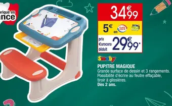 Cora x Carrefour Smoby pupitre magique offre