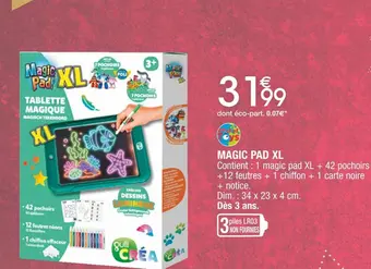 Cora x Carrefour Magic pad xl offre