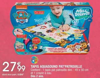 Nickelodeon tapis aquasound pat'patrouille
