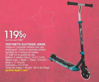 Cora x Carrefour Trottinette électrique junior offre