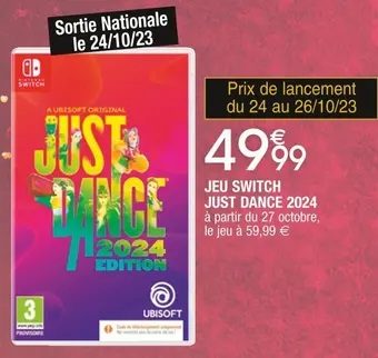 Cora x Carrefour Jeu switch just dance 2024 offre