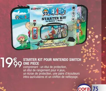 Cora x Carrefour Starter kit pour nintendo switch one piece offre