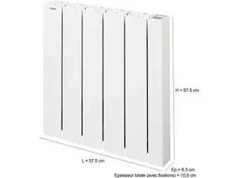 Weldom Radiateur électrique connecté à inertie fluide 1000w acova alcantara horizontal offre