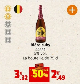 Coccinelle Express Bière ruby LEFFE offre