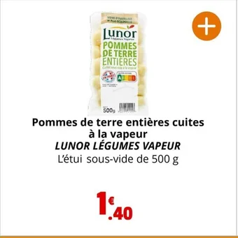 Coccinelle Express Pommes de terre entières cuites à la vapeur LUNOR LÉGUMES VAPEUR offre