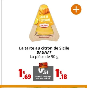 La tarte au citron de Sicile DAUNAT