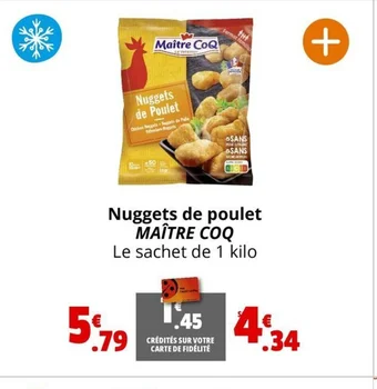 Coccinelle Express Nuggets de poulet MAÎTRE COQ offre