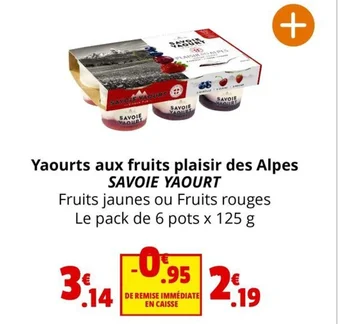 Coccinelle Express Yaourts aux fruits plaisir des Alpes SAVOIE YAOURT offre
