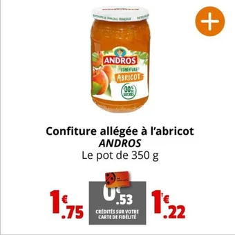 Confiture allégée à l'abricot ANDROS