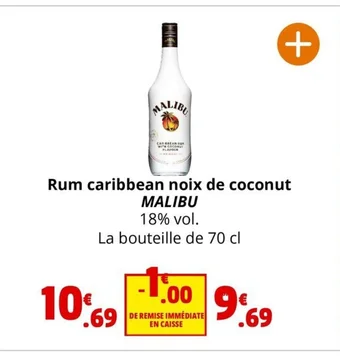 Coccinelle Express Rum caribbean noix de coconut Malibu offre