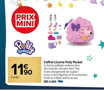 Carrefour Market Coffret Licorne Polly Pocket offre