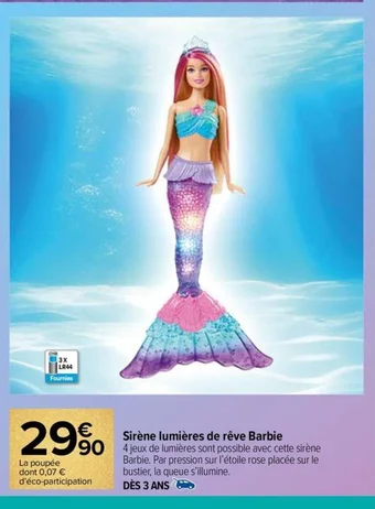 Sirène lumières de rêve Barbie