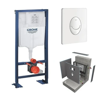 Brico Cash Bati support grohe rapid sl plaque de déclenchement blanc + habillage wedi i-board offre