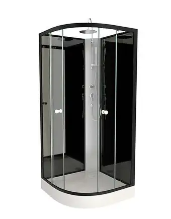 Brico Cash Cabine de douche - gris argent - 85x85x225cm offre